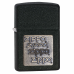 ISQUEIRO ZIPPO BLACK CRACKLE GOLD LOGO
